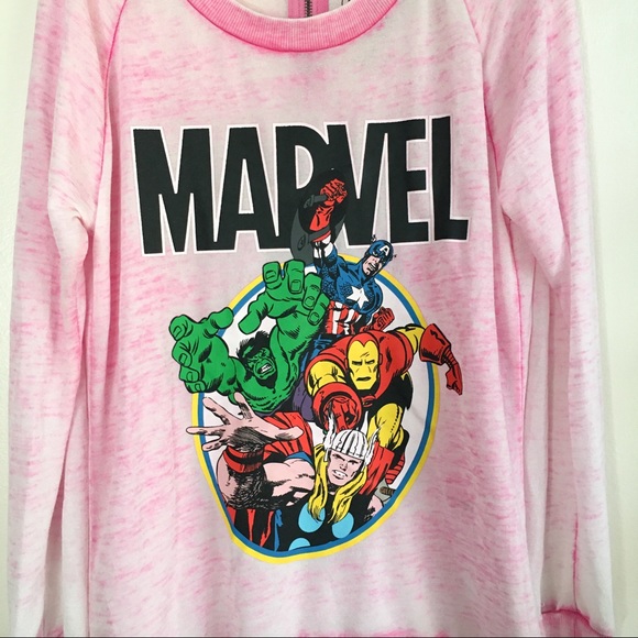 Marvel Comics Burnout Shirt Pink Size Small - Picture 4 of 7